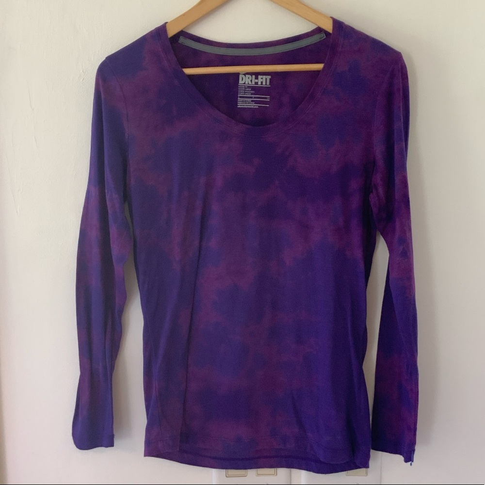 Nike Dri-Fit Reverse Tie Dyed Long Sleeve Shirt